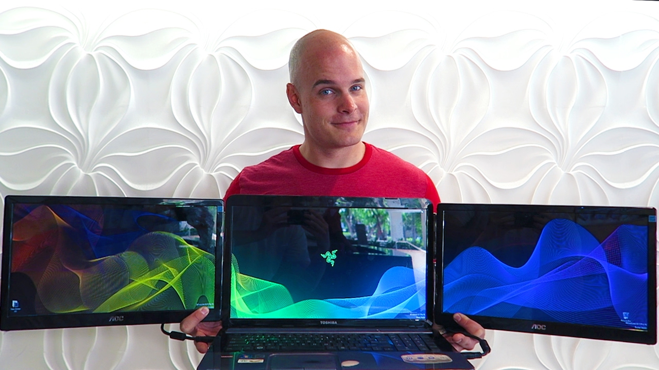 Laptop maken drie schermen digifoto Starter
