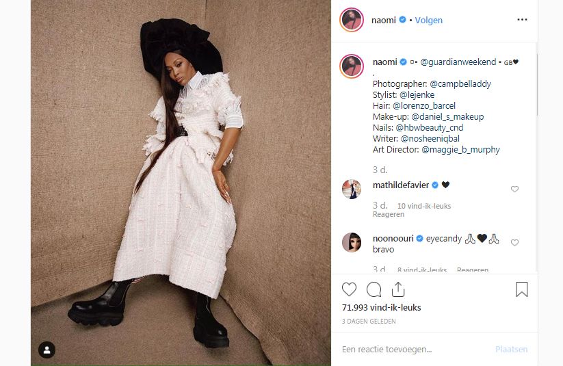 Naomi Campbell zwarte fotograaf