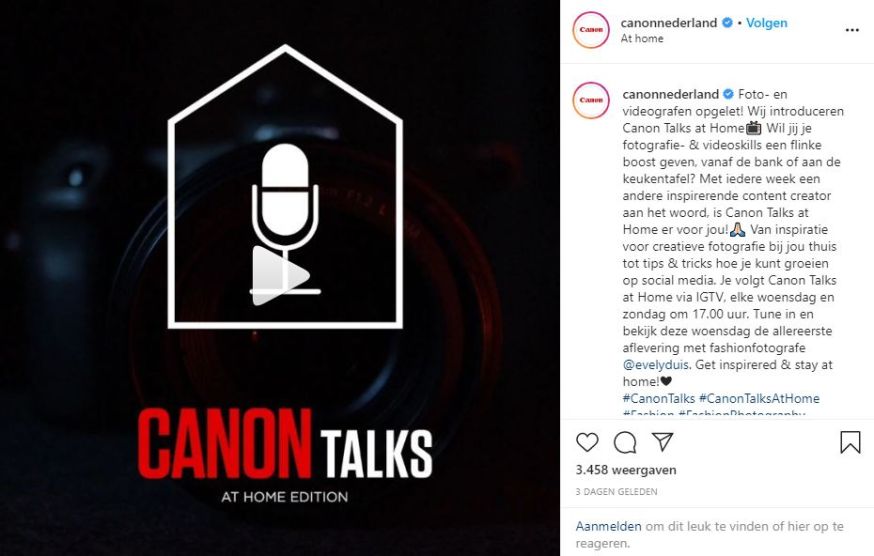 canon talks at home