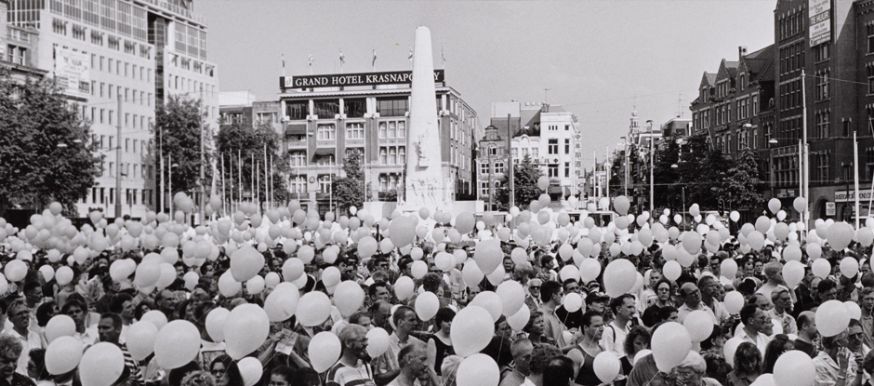 Fototentoonstelling Aids in Amsterdam