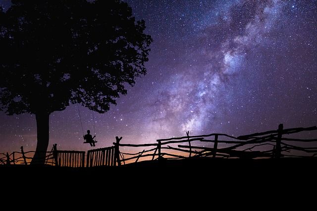 Een nachtelijk landschap, landschap, nacht, sterrenfotografie, astrofotografie